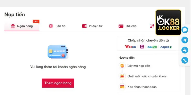 Khi nạp tiền OK88 bạn cần lưu ý điều gì?